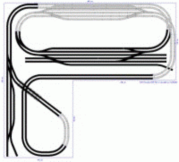 Roco H0 Geo-Line Gleisplan 400 X 360 cm